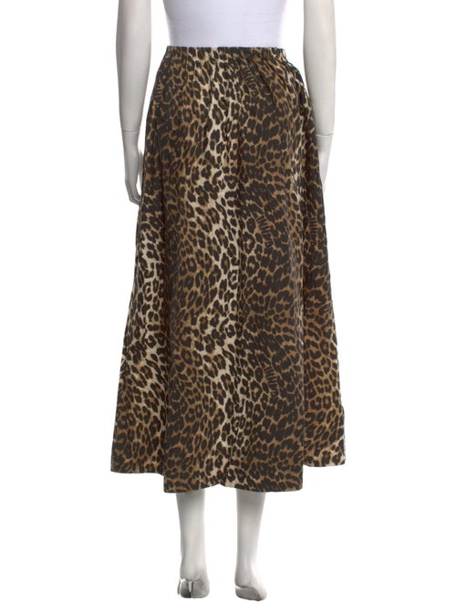 Ganni Animal Print Midi Length Skirt