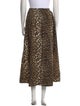 Ganni Animal Print Midi Length Skirt
