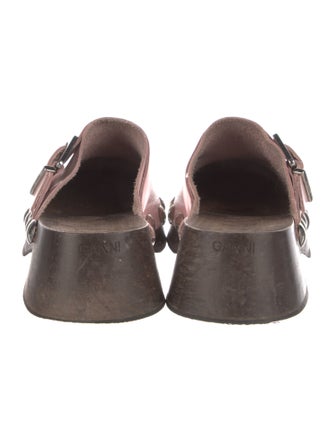 Ganni Leather Studded Accents Flats