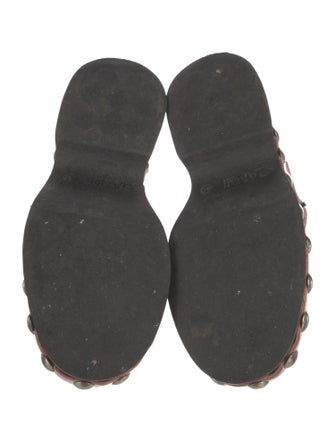 Ganni Leather Studded Accents Flats