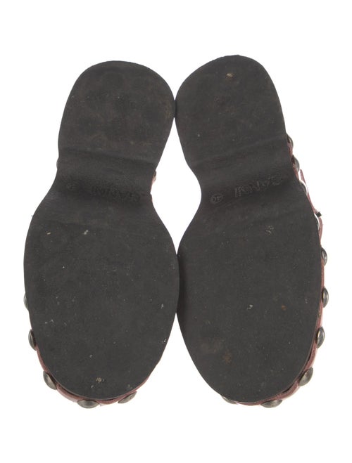 Ganni Leather Studded Accents Flats