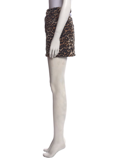 Ganni Animal Print Mini Skirt
