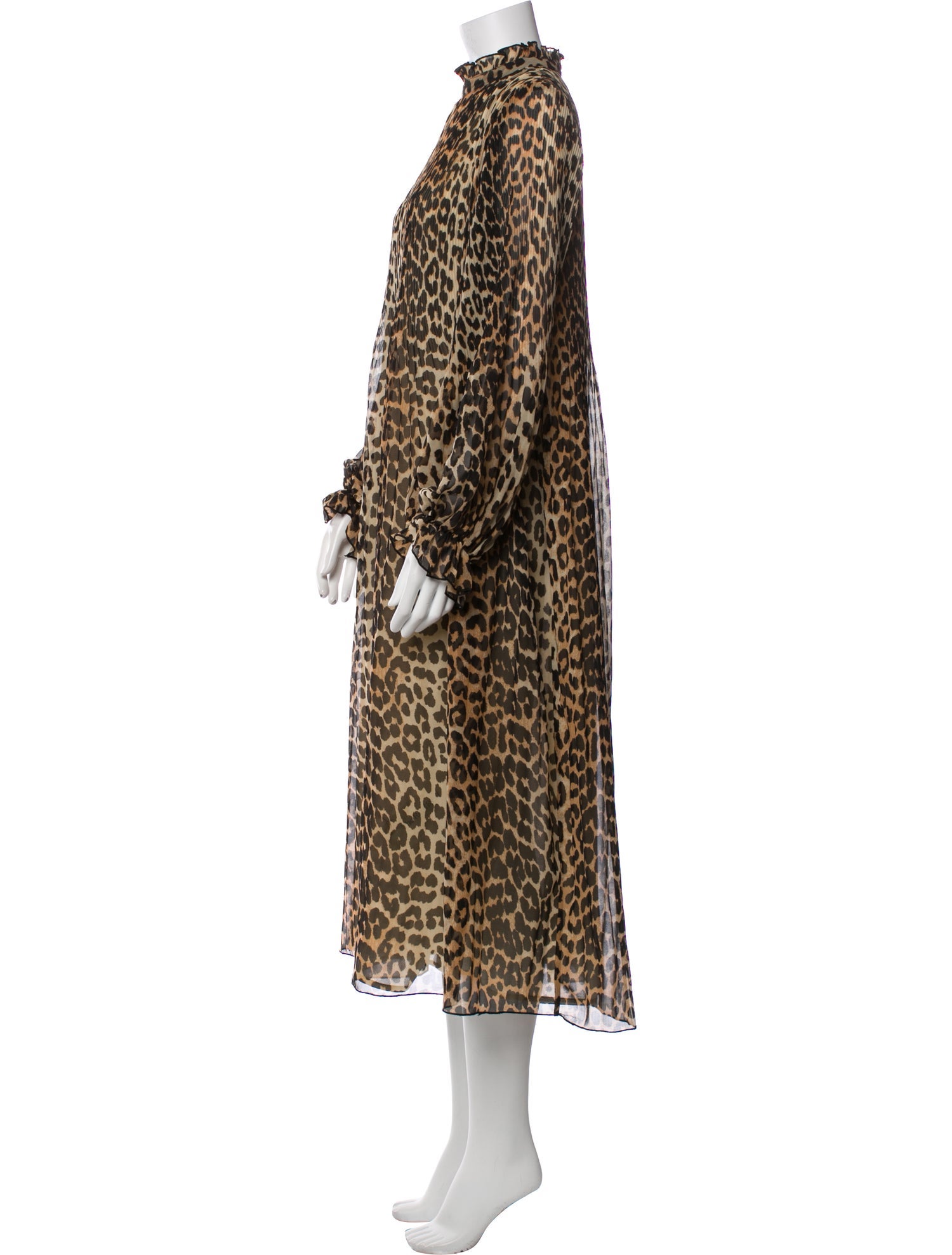Ganni Animal Print Long Dress