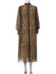 Ganni Animal Print Long Dress