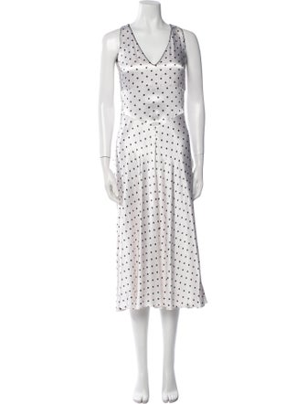 Ganni Polka Dot Print Long Dress