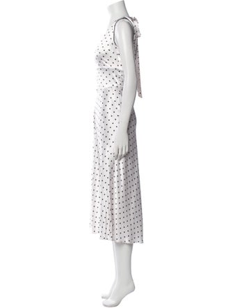 Ganni Polka Dot Print Long Dress