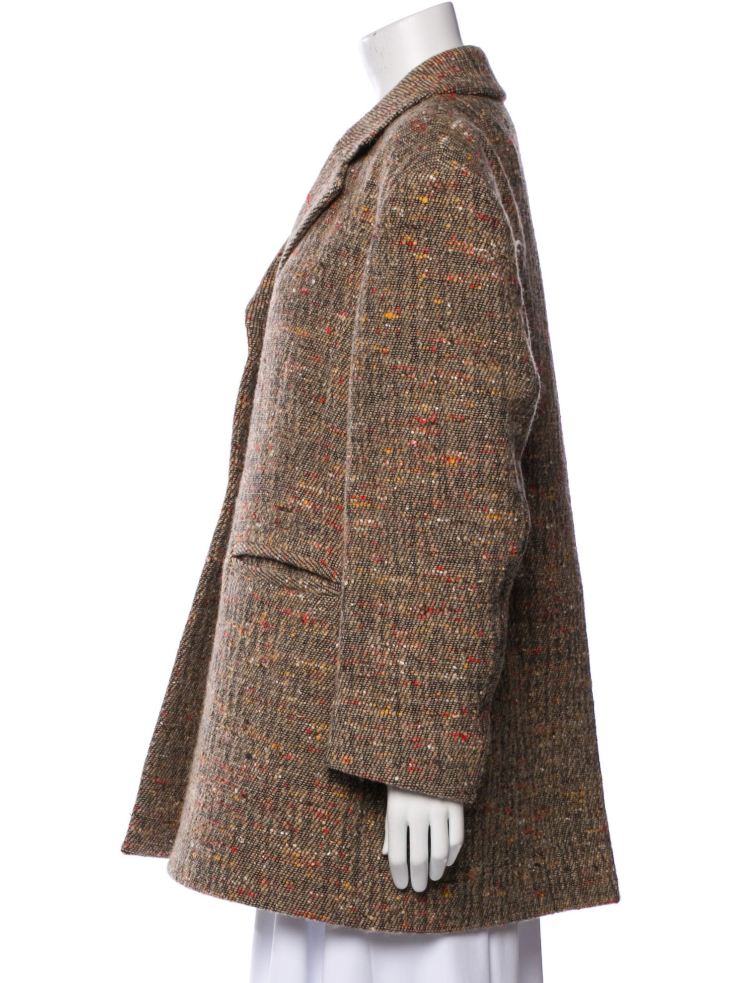 Ganni Wool Printed Coat