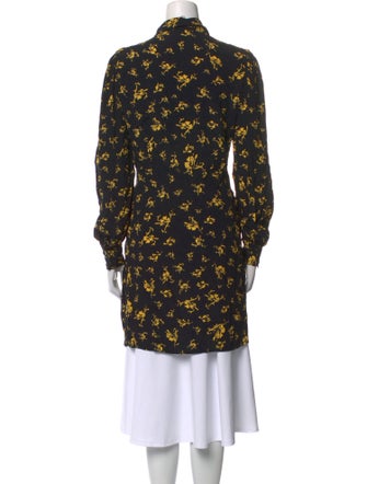 Ganni Floral Print Mock Neck Tunic