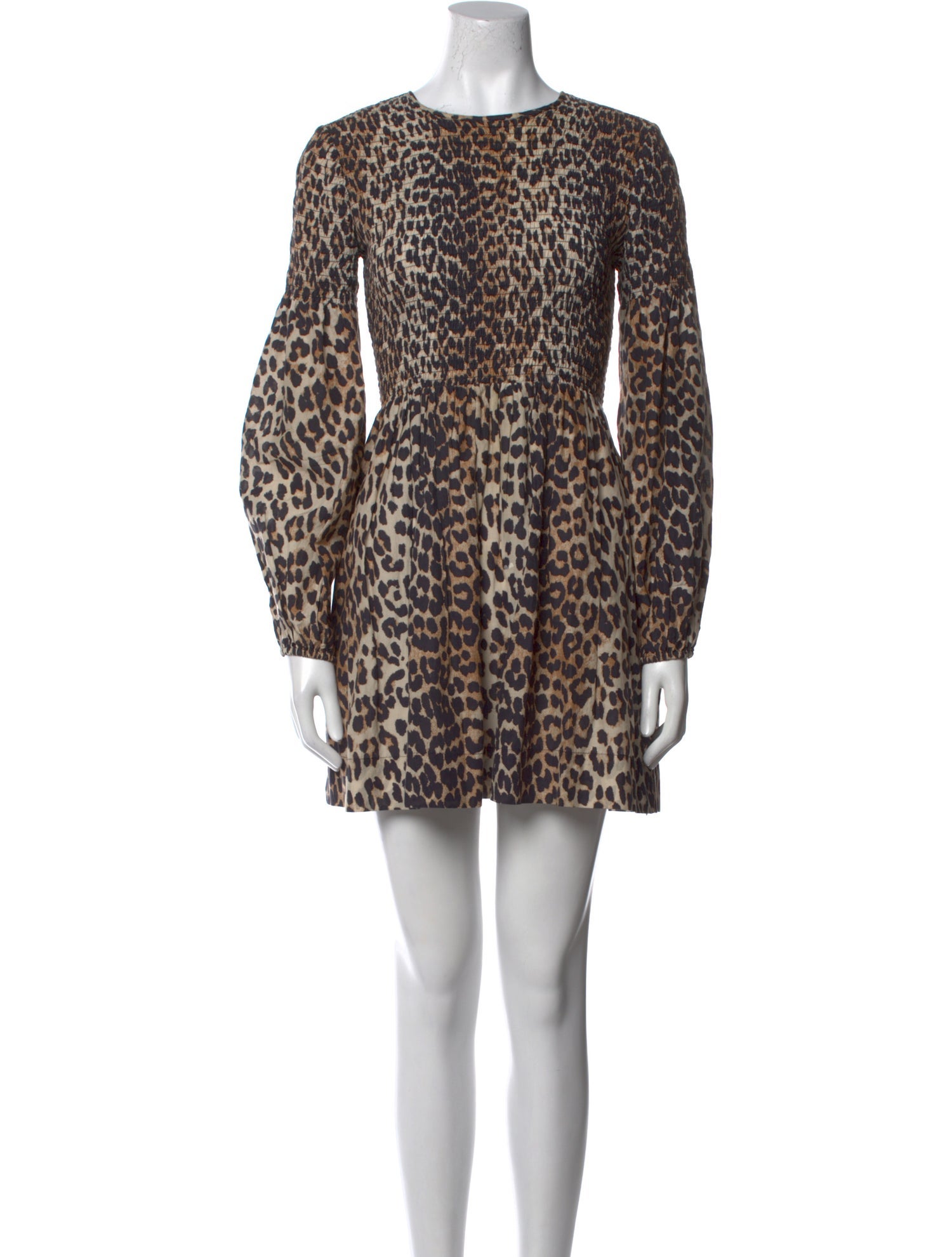 Ganni Animal Print Mini Dress