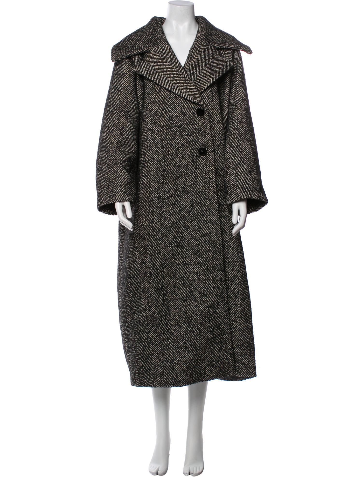 Ganni Tweed Pattern Coat