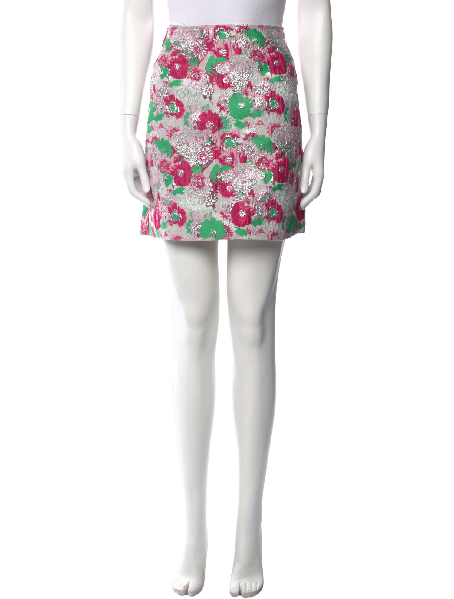 Ganni Floral Print Mini Skirt