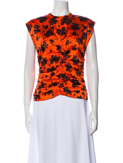 Ganni Silk Floral Print Blouse