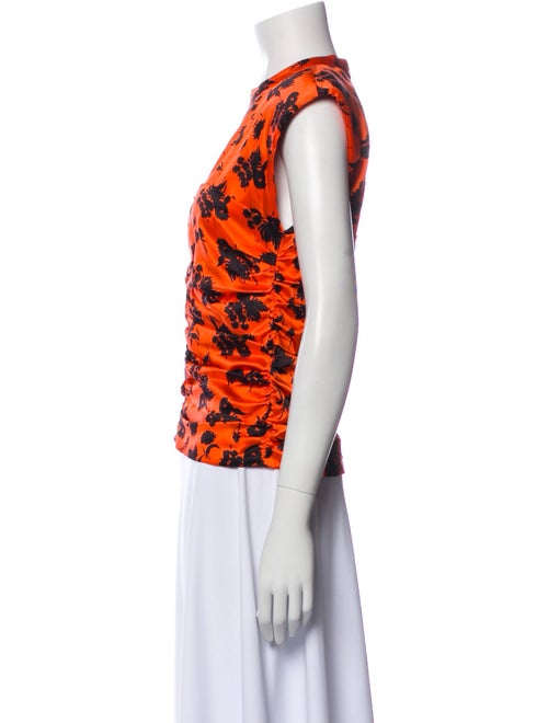 Ganni Silk Floral Print Blouse