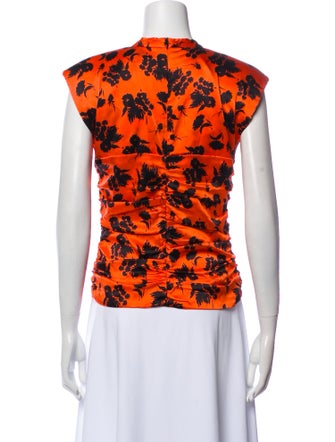 Ganni Silk Floral Print Blouse