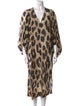 Ganni Animal Print Midi Length Dress