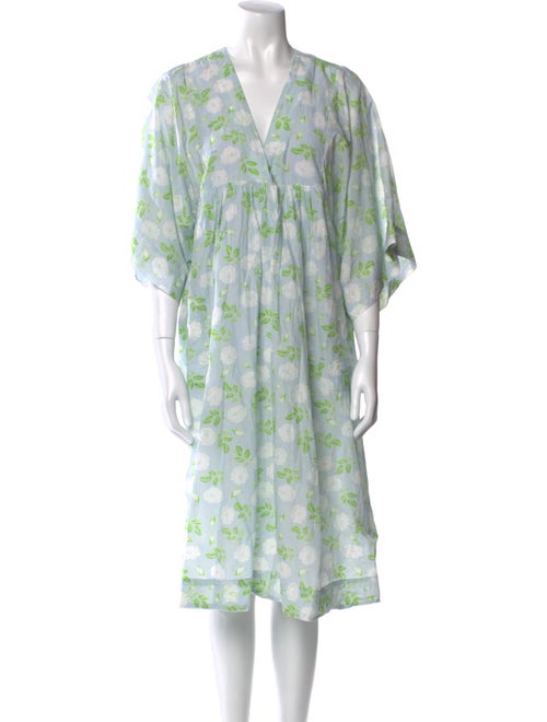 Ganni Floral Print Knee-Length Dress