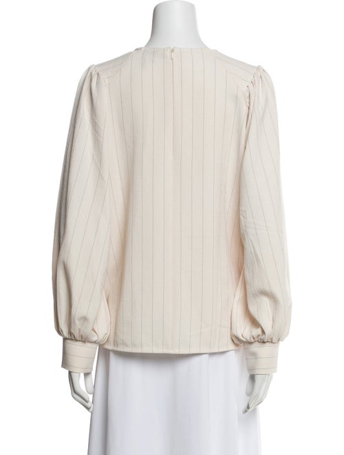Ganni Crew Neck Long Sleeve Blouse