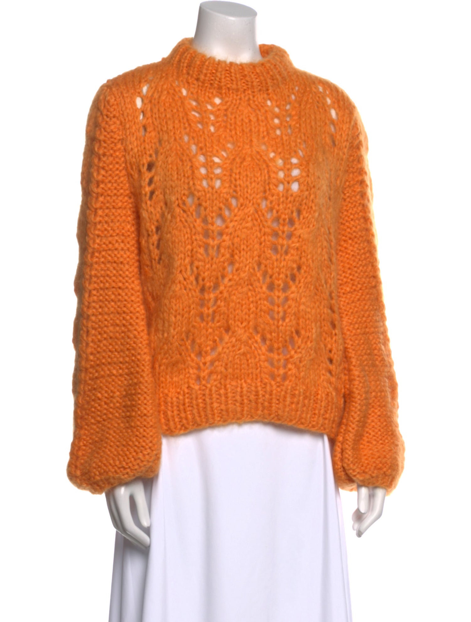 Ganni Wool Mock Neck Sweater