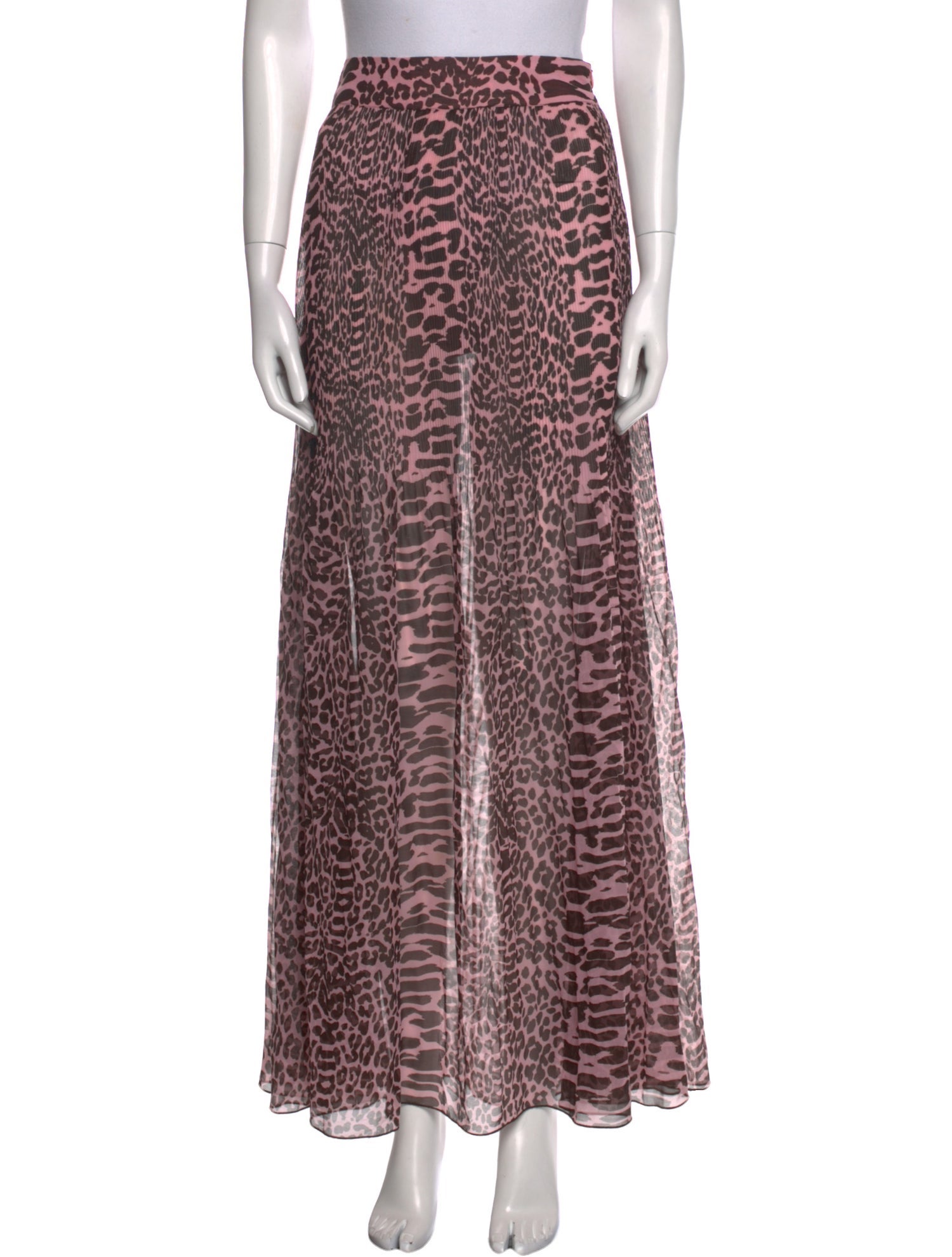 Ganni Animal Print Long Skirt