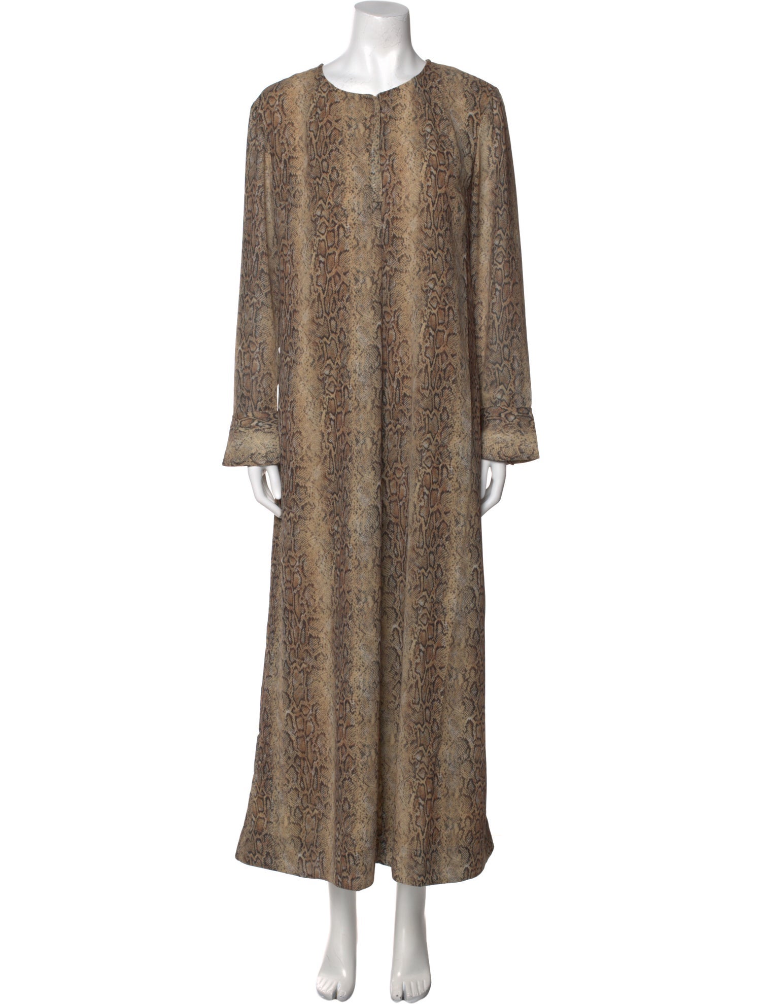 Ganni Animal Print Long Dress