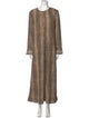 Ganni Animal Print Long Dress