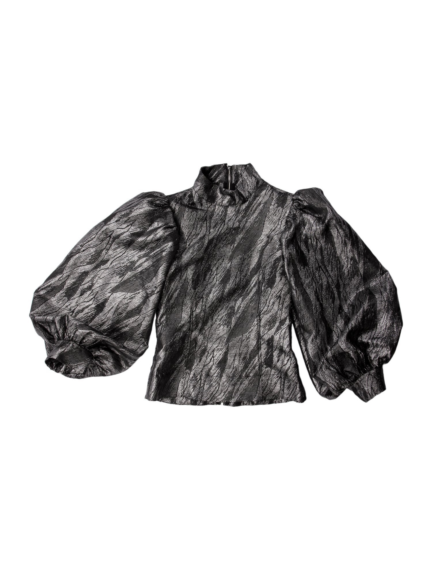 Ganni Mock Neck Sleeveless Crop Top