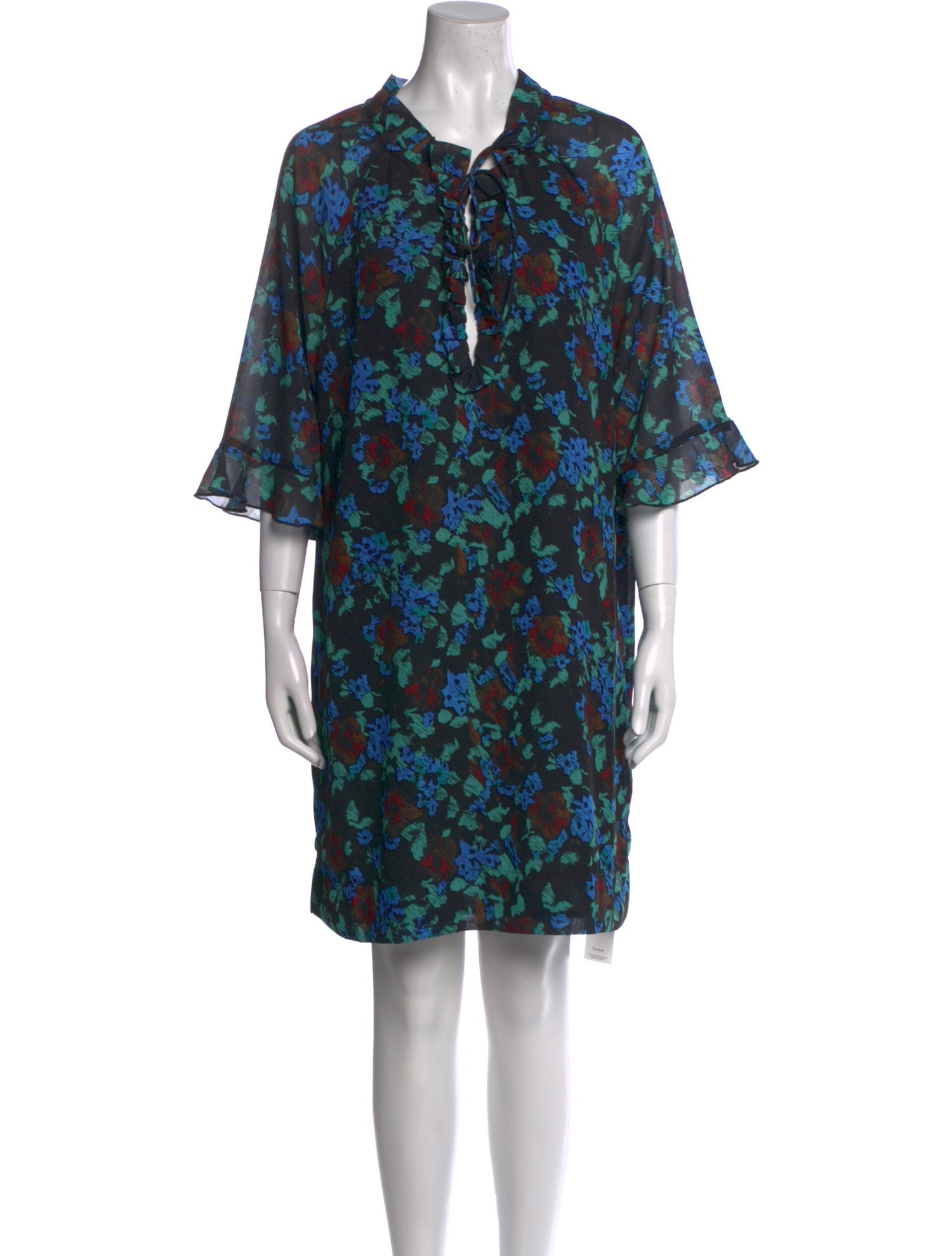 Ganni Floral Print Mini Dress