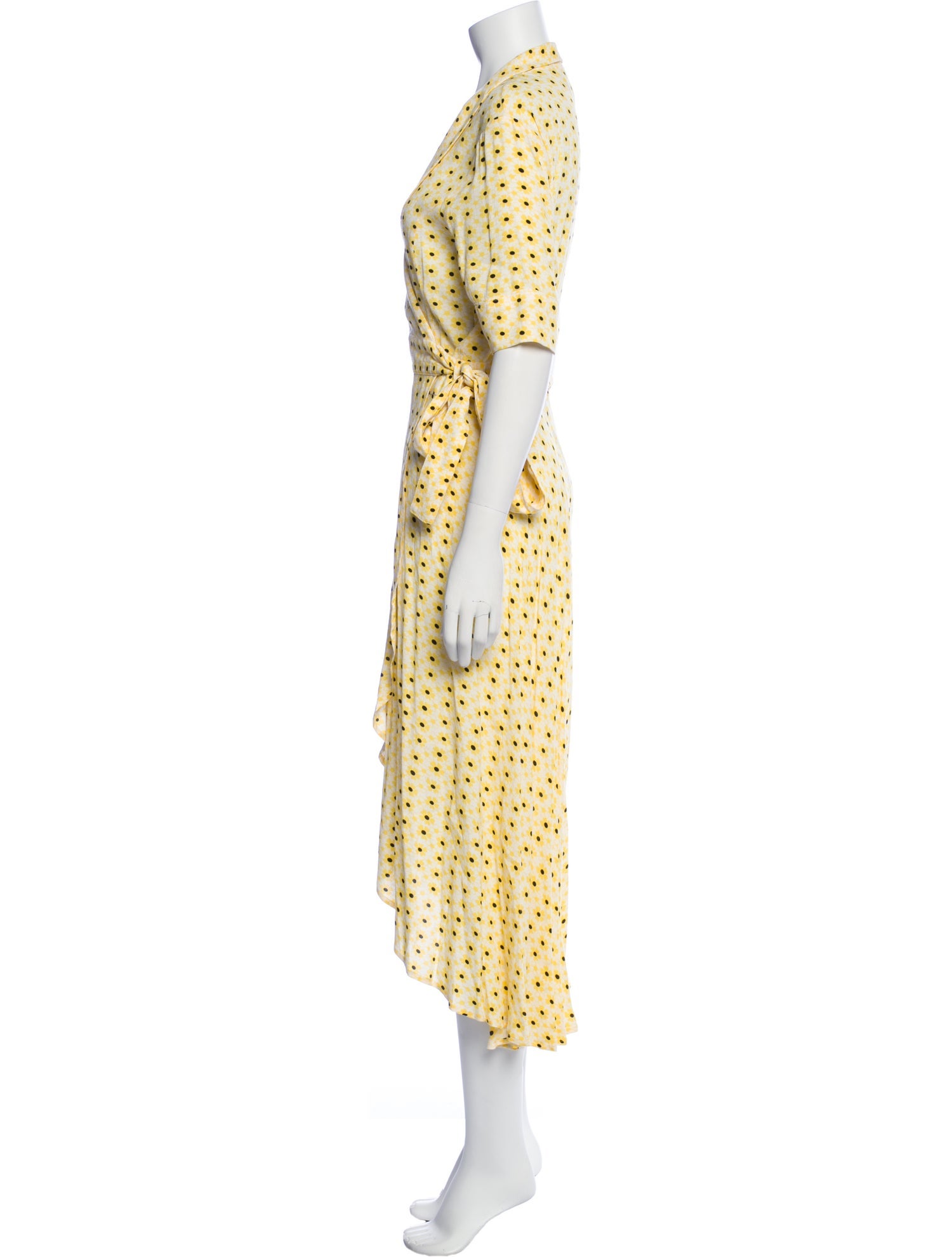 Ganni Polka Dot Print Midi Length Dress