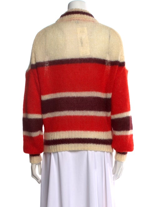 Ganni Striped V-Neck Sweater