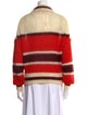 Ganni Striped V-Neck Sweater