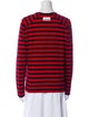 Ganni Striped Crew Neck T-Shirt