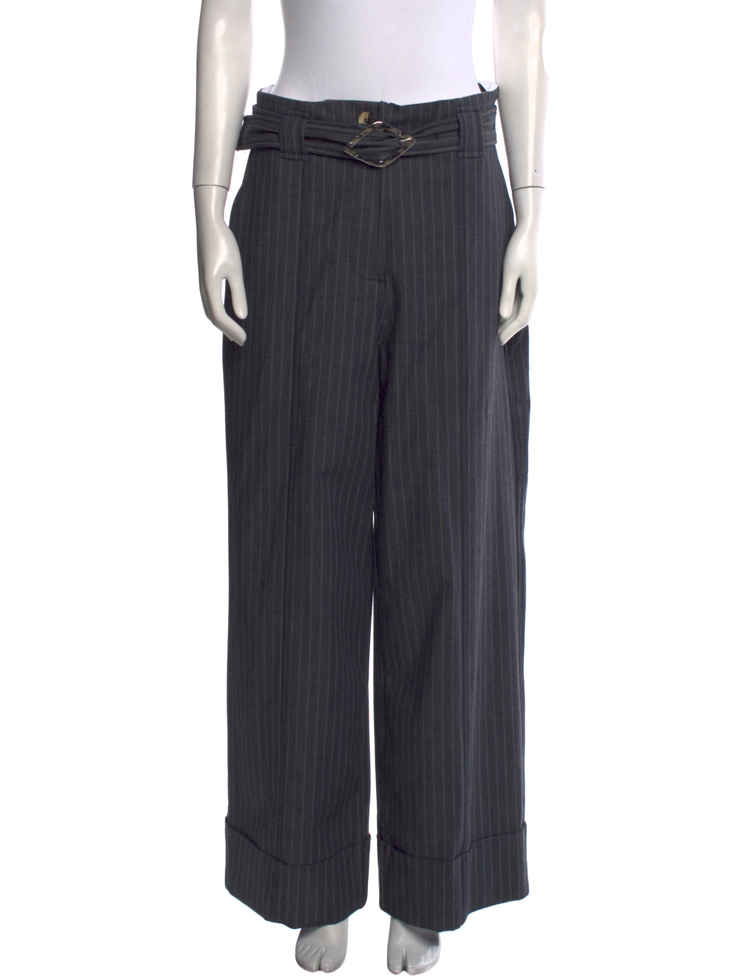 Ganni Striped Wide Leg Pants
