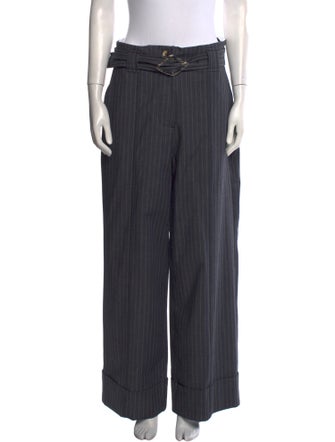 Ganni Striped Wide Leg Pants
