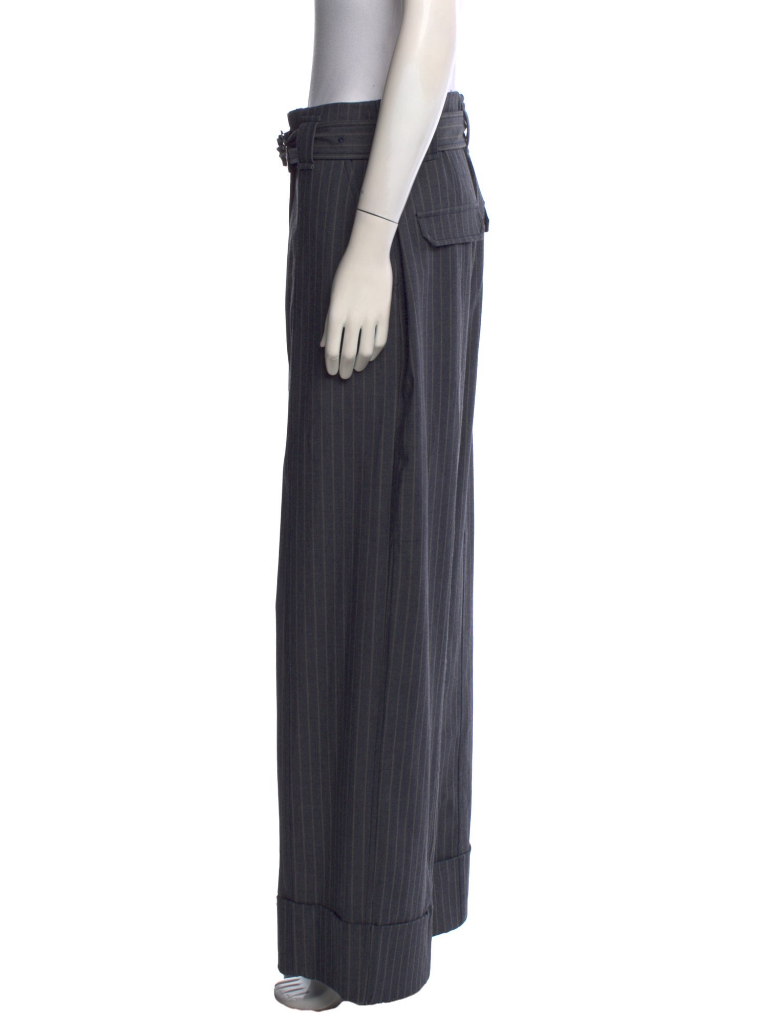 Ganni Striped Wide Leg Pants