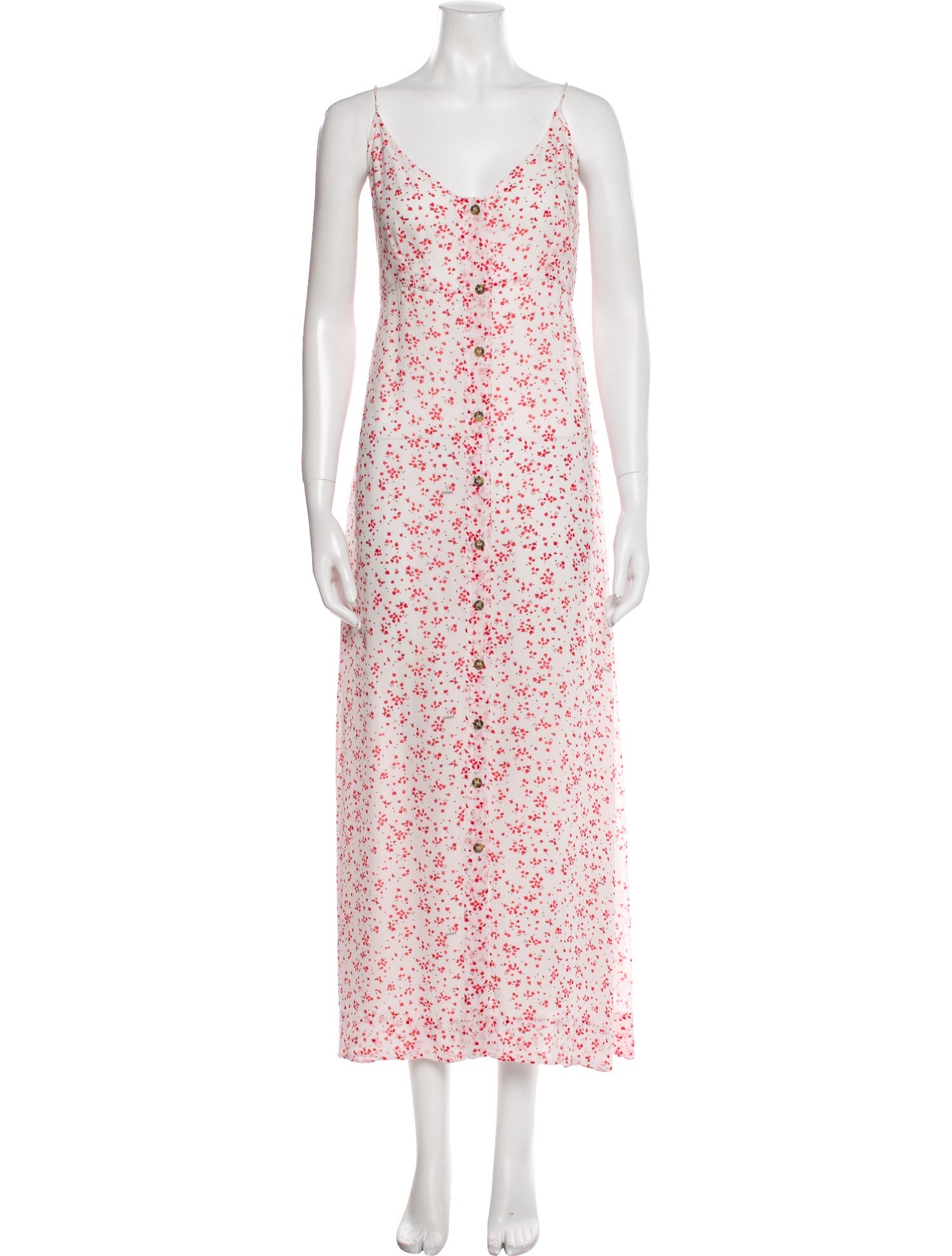 Ganni Floral Print Long Dress