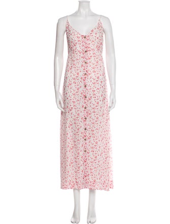 Ganni Floral Print Long Dress
