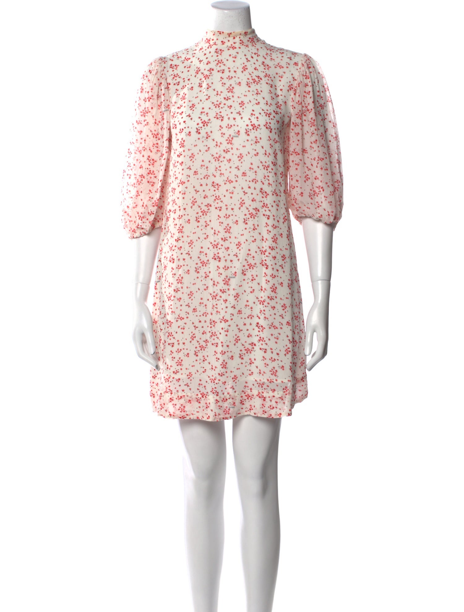 Ganni Floral Print Mini Dress