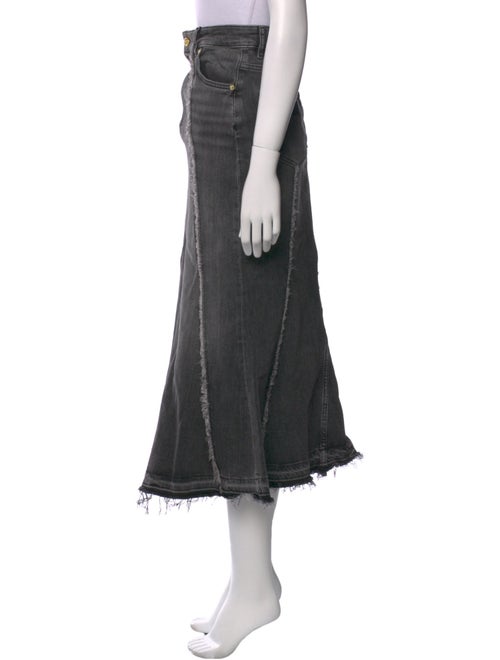 Ganni Distressed Accents Midi Length Skirt