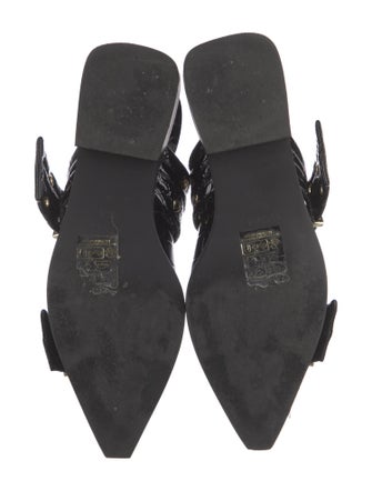 Ganni Patent Leather Slingback Flats