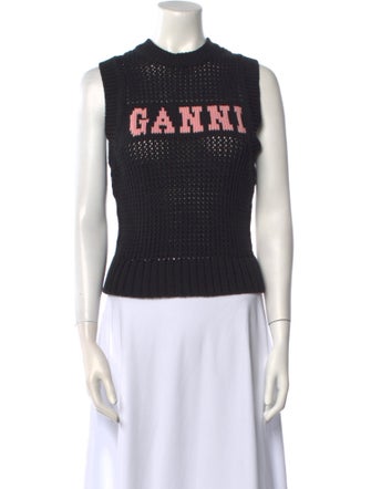 Ganni Wool Graphic Print Sweater
