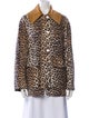 Ganni Animal Print Faux Fur Jacket
