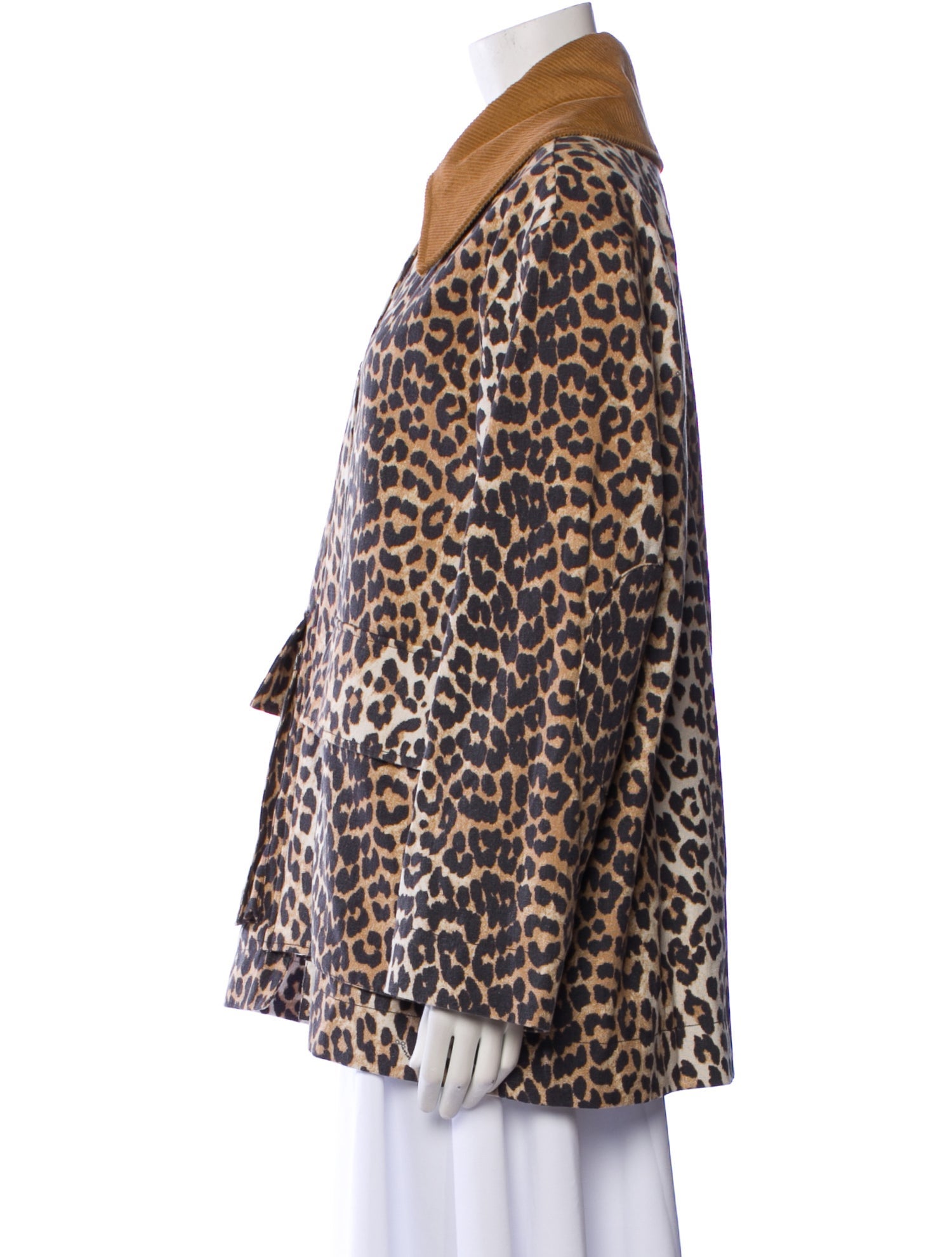 Ganni Animal Print Faux Fur Jacket