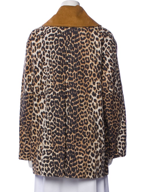 Ganni Animal Print Faux Fur Jacket