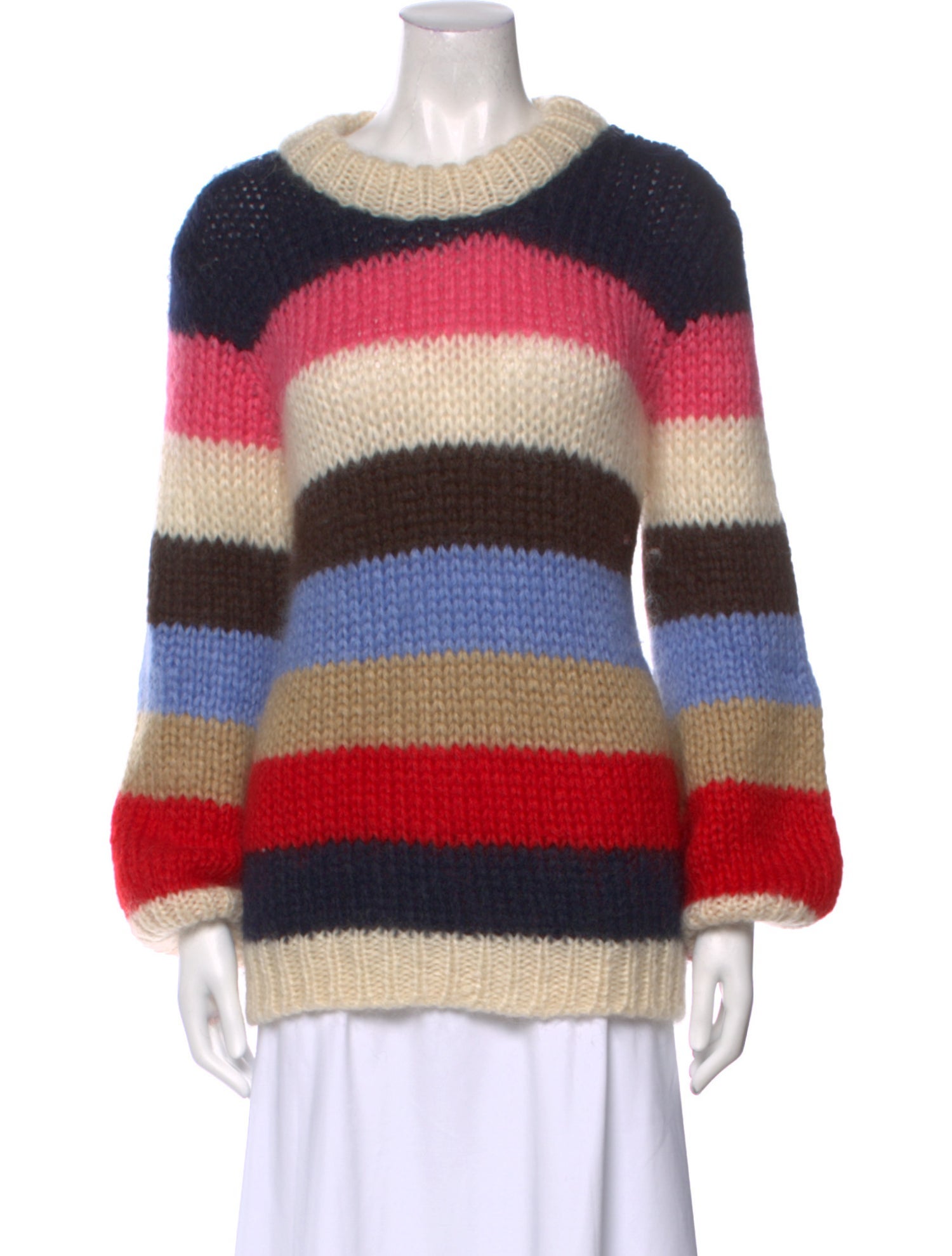 Ganni Mohair Striped Sweater