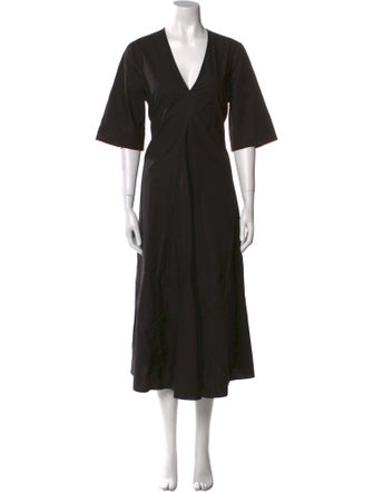 Ganni V-Neck Long Dress