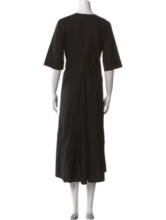 Ganni V-Neck Long Dress