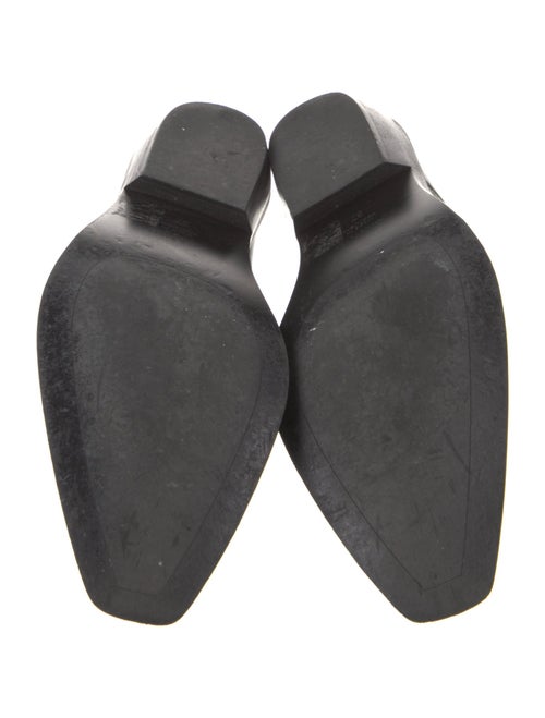 Ganni Leather Embroidered Accent Mules