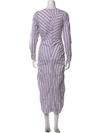 Ganni Striped Long Dress
