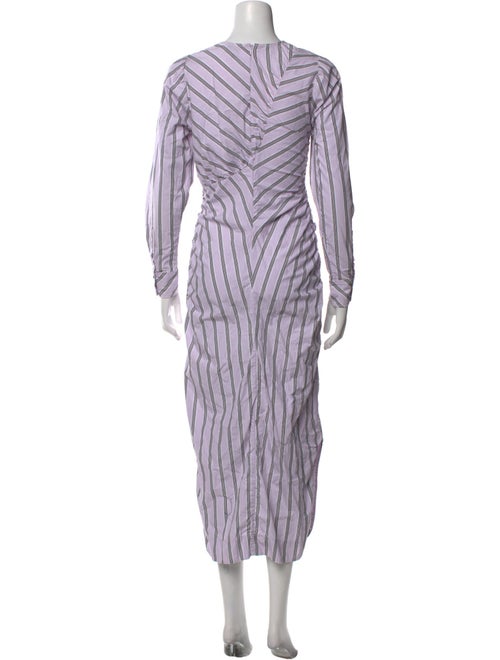 Ganni Striped Long Dress