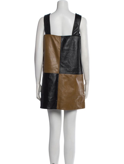 Ganni Lamb Leather Mini Dress